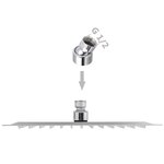 vidaXL Tête de douche plongeante carrée en acier inoxydable 25x25 cm