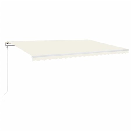 vidaXL Auvent rétractable automatique 500x300 cm Crème