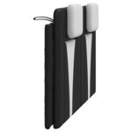 vidaXL Coussin de tête de lit noir et blanc 120 cm similicuir