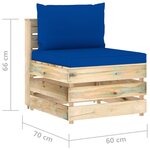 vidaXL Salon de jardin 10 Pièces avec coussins Bois imprégné de vert