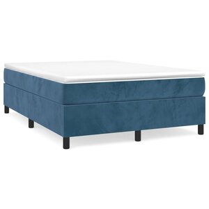 vidaXL Cadre de lit Bleu foncé 140x190 cm Velours