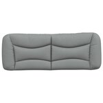 vidaXL Coussin de tête de lit gris clair 120 cm tissu