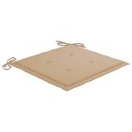 vidaXL Chaises de jardin lot de 4 avec coussins Bois de teck massif