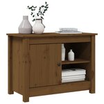 vidaXL Meuble TV Marron miel 70x36 5x52 cm Bois de pin massif