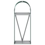 vidaXL Porte-bûches vert 40x45x100 cm acier galvanisé