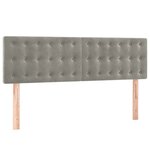 vidaXL Sommier à lattes de lit et matelas Gris clair 140x200cm Velours