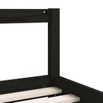 vidaXL Cadre de lit enfant avec tiroirs noir 90x200 cm bois pin massif