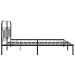 vidaXL Cadre de lit métal avec tête de lit noir 193x203 cm