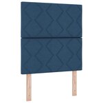 vidaXL Lit de Printemps avec Matelas & Lumière LED en Bleu  80x200 cm  Tissu