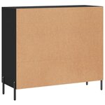 vidaXL Buffet noir 90x34x80 cm bois d'ingénierie