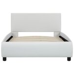 vidaXL Cadre de lit avec LED Blanc Similicuir 100 x 200 cm