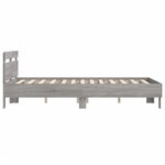vidaXL Cadre de lit avec tête de lit sonoma gris 120x190 cm