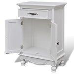 vidaXL Armoire avec 2 portes et 1 tiroir Bois Blanc