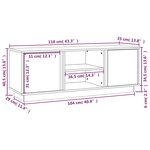 vidaXL Meuble TV 110x35x40 5 cm Bois de pin massif