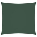 vidaXL Voile de parasol tissu oxford carré 3 6x3 6 m vert foncé