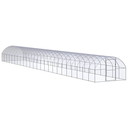 Vidaxl poulailler d'extérieur 3x24x2 m acier galvanisé