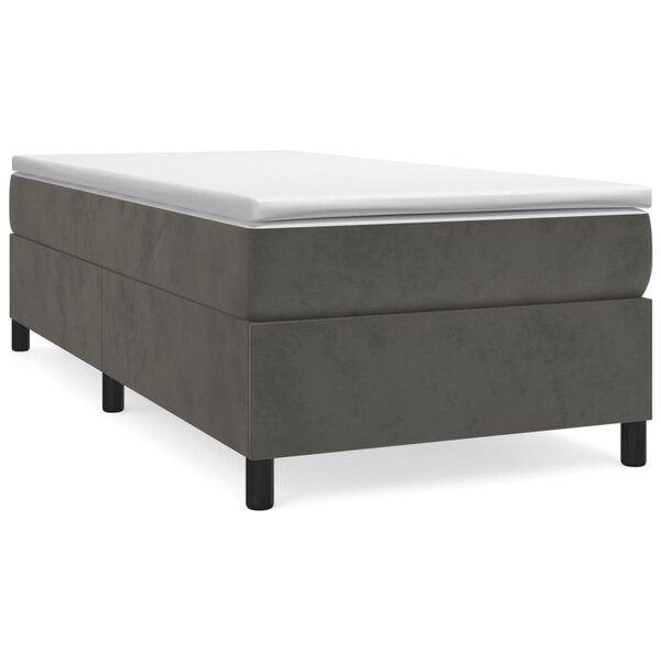 vidaXL Cadre de lit Gris foncé 100 x 200 cm Velours