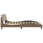 vidaXL Cadre de lit avec tête de lit Cappuccino 180x200 cm Similicuir