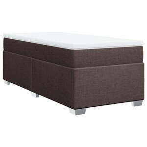 vidaXL Sommier à lattes de lit avec matelas Marron foncé 90x190 cm