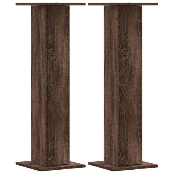 vidaXL Supports pour plantes 2 Pièces chêne marron bois d'ingénierie
