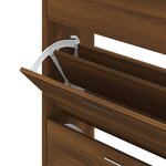 vidaXL Armoire à chaussures Chêne marron 63x24x103cm Bois d'ingénierie