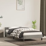 vidaXL Cadre de lit avec tête de lit Gris clair 90x200 cm Velours