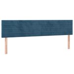 vidaXL Têtes de lit 2 Pièces Bleu foncé 100x5x78/88 cm Velours