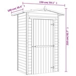 vidaXL Abri de stockage de jardin Bois de pin imprégné