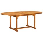 vidaXL Mobilier à dîner d'extérieur 7 Pièces en Bois d'acacia solide