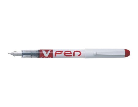 Stylo Plume Jetable Effaçable V-Pen Pte Moyenne Rouge PILOT