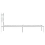 vidaXL Cadre de lit métal avec tête de lit blanc 80x200 cm