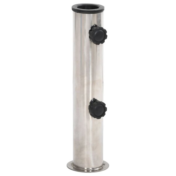 vidaXL Base de parasol pour mât Ø38/48 mm argenté inox