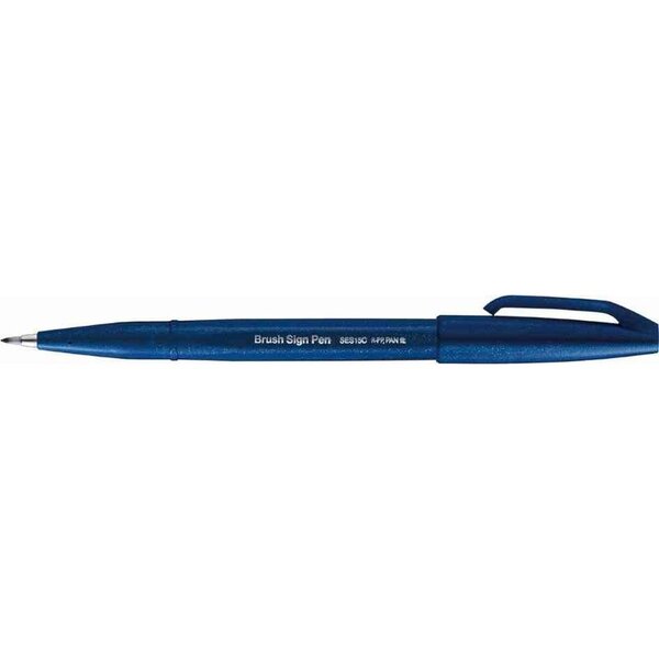 Stylo feutre brush sign pen ses 15  bleu nuit x 10 pentel arts