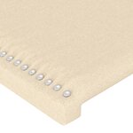vidaXL Cadre de lit avec tête de lit Crème 80x200 cm Tissu