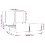 vidaXL Cadre de lit avec tête de lit Blanc 140x200 cm Similicuir