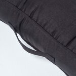 Coussin d'assise rehausseur en suédine Noir  50 x 50 x 10 cm - HOMESCAPES