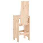 vidaXL Tabourets de bar 2 Pièces 40x42x120 cm bois massif de pin