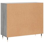 vidaXL Buffet sonoma gris 90x34x80 cm bois d'ingénierie