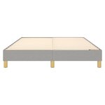 vidaXL Cadre de lit Gris clair 140x190 cm Tissu