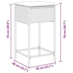 vidaXL Tabourets de bar jardin coussins lot de 2 noir résine tressée
