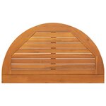 vidaXL Table de jardin pliante demi-ronde 78x46x75 cm en bois massif d'acacia