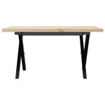 vidaXL Table basse cadre en X 80x50x40 5cm bois de pin massif et fonte