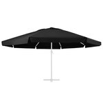 vidaXL Tissu de remplacement pour parasol d'extérieur Noir 600 cm