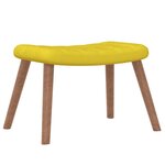 vidaXL Chaise à bascule avec repose-pied Jaune moutarde Velours