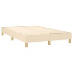 vidaXL Sommier à lattes de lit avec matelas Crème 120x200 cm Tissu