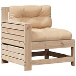 vidaXL Salon de jardin 8 Pièces avec coussins Bois de pin massif