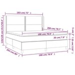 vidaXL Sommier à lattes de lit avec matelas Marron foncé 180x200 cm
