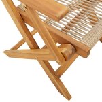 vidaXL Chaises de jardin pliantes lot de 6 beige bois d'acacia massif