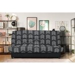 Banquette Clic-clac Beija - Tissu chevrons - Couchage 128 x 188 x 14 cm