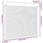 vidaXL Volet roulant aluminium 160x150 cm anthracite